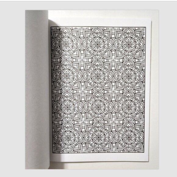 Lotus Designs Coloring Book by Creative Haven Alberta Hutchinson NEW - Picture 4 of 5